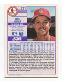 1989 Score Luis Alicea Signed Card Baseball Autograph AUTO #231