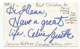 Jessica Holmes Signed 3x5 Index Card Autograph Signature Actress Comedian