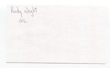 Randy Wright Signed 3x5 Index Card Autographed Football NFL Green Bay Packers