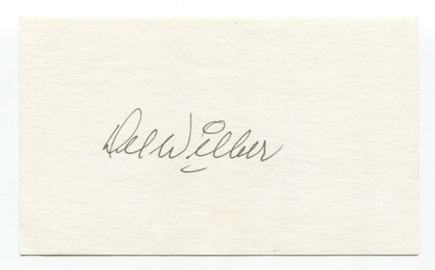 Del Wilber Signed 3x5 Index Card Autographed Baseball 1946 St Louis Cardinals