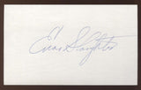 Enos Slaughter Signed 3x5 Index Card Vintage Autographed Signature Baseball HOF