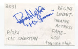 Regina Levert Signed 3x5 Index Card Autographed Actress Singer Black Canvas