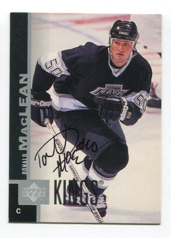 1998 Upper Deck Donald MacLean Signed Card Hockey NHL Autograph AUTO #292 RC