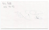 Eric Bell 3x5 Index Card Autographed Kansas Baltimore Orioles Debut 1985