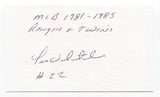 Len Whitehouse Signed 3x5 Index Card Autograph Baseball MLB 1981 Texas Rangers