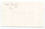 Thomas Alberghini Signed 3x5 Index Card Autographed Baseball Pittsburgh Steelers