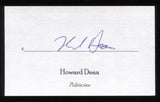Howard Dean Signed 3x5 Index Card Autographed Signature 