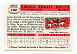 1994 Topps 1956 Archives Ron Waller Signed Card Football Autographed Auto #102