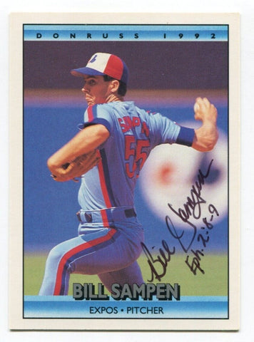 1992 Upper Deck Bill Sampen Signed Card Baseball Autograph AUTO #571