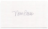 Norm Bass 3x5 Index Card Autographed Signature Kansas City Athletics MLB