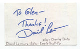 David Leisure Signed 3x5 Index Card Autographed Signature Actor Empty Nest Isuzu