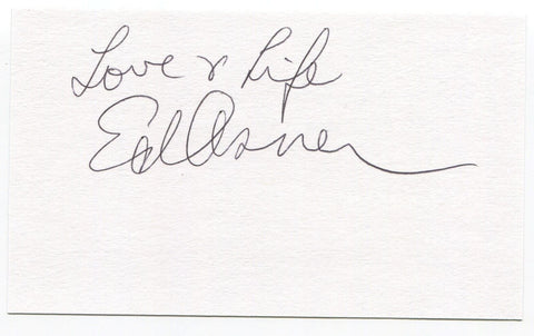 Ed Asner Signed 3x5 Index Card Autographed Actor Lou Grant Mary Tyler Moore Show