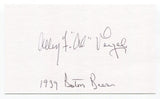 Al Veigel Signed 3x5 Index Card Autograph Baseball MLB 1939 Boston Bees