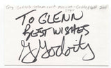 Goddo - Greg Godovitz Signed 3x5 Index Card Autographed Signature