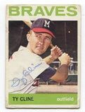 1964 Topps Sam Ty Cline Signed Baseball Card Autographed AUTO #171