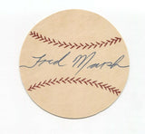 Fred Marsh Signed Paper Baseball Autographed Signature Chicago White Sox