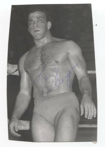 Vintage 1950's Wrestling Tony Signed Cut Photo Autographed Signature UNKNOWN