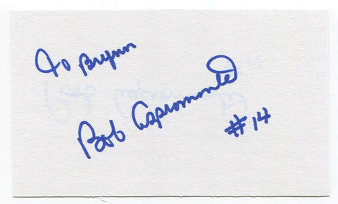 Bob Aspromonte Signed 3x5 Index Card Autographed Signature Baseball Dodgers