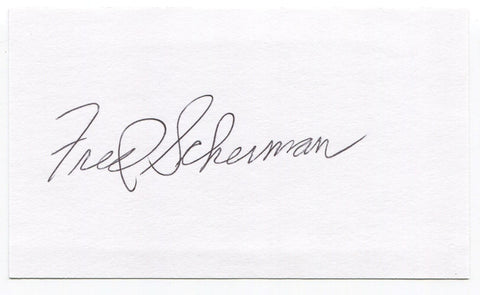 Fred Scherman Signed 3x5 Index Card Autographed MLB Baseball Detroit Tigers