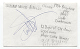 Susan Wood Signed 3x5 Index Card Autographed Signature Actress