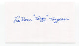 LaVern Torgeson Signed 3x5 Index Card Autograph Football NFL Washington Redskins