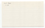 Monte Weaver Signed 3x5 Index Card Baseball Autographed Signature