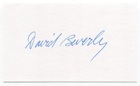 David Beverly Signed 3x5 Index Card Autographed Football Green Bay Packers NFL