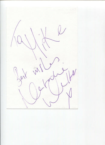 Natalie Walter Signed Album Page Autographed Signature Inscribed "To Mike"