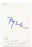 Tony Zierra Signed 3x5 Index Card Autographed Film Director 