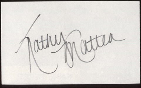 Kathy Mattea Signed Index Card  Autographed Signature AUTO From 1992