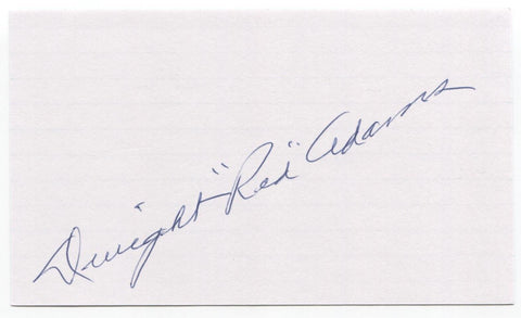 Red Adams Signed 3x5 Index Card Baseball Autographed Signature Chicago Cubs