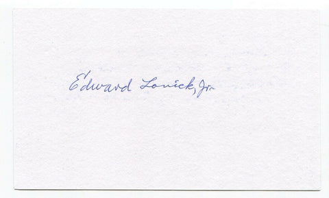 Edward Lovick Jr. Signed 3x5 Index Card Autographed Signature Radar Man Area 51