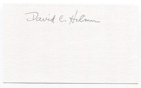 David Hilmers Signed 3x5 Index Card Autographed Space NASA Astronaut STS 26,51