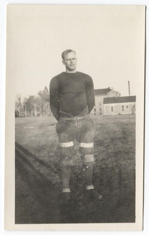 1924 Cliff Johnson Augustana College Football Type 1 Original Snapshot Photo