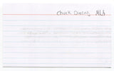 Chuck Diering Signed 3x5 Index Card Autographed Baseball Baltimore Orioles MVP