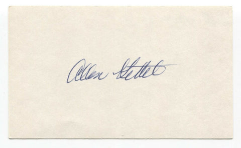 Allen Gettel Signed Index Card Autographed Baseball 1948 Cleveland Indians