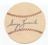 George Zuverink Signed Paper Baseball Autographed Signature Detroit Tigers