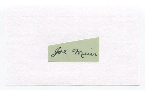 Joe Muir Signed Cut Index Card Autographed Baseball St. Louis Cardinals