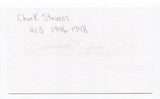 Chuck Stevens Signed 3x5 Index Card Autographed Baseball St. Louis Browns