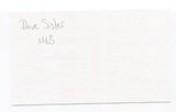 Dave Sisler Signed 3x5 Index Card Autographed MLB Baseball Boston Red Sox