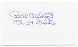 Bill Albright Signed 3x5 Index Card Autograph Signature New York Giants