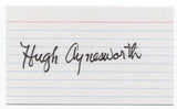 Hugh Aynesworth Signed 3x5 Index Card Autographed JFK Assassination Reporter
