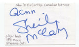 Sheila McCarthy Signed 3x5 Index Card Autographed Star Trek Umbrella Academy