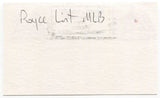 Royce Lint Signed 3x5 Index Card Autographed MLB Baseball St Louis Cardinals