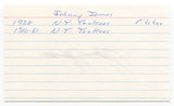 Johnny James Signed 3x5 Index Card Autographed Baseball New York Yankees MLB