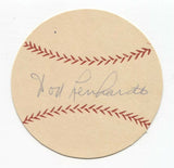 Don Lenhardt Signed Paper Baseball Autographed Signature Boston Red Sox