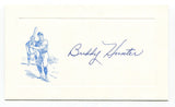 Buddy Hunter Signed Card Autographed Baseball MLB Roger Harris Collection