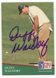 1991 Pro Set PGA Tour Golf Duffy Waldorf Signed Card Autographed #189