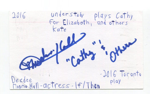 Deedee Magno Hall Signed 3x5 Index Card Autographed Actress Steven Universe