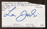 Lou Jacobi Signed 3x5 Index Card Autographed Signature Actor